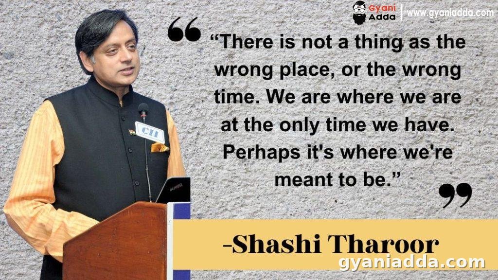 Shashi Tharoor message