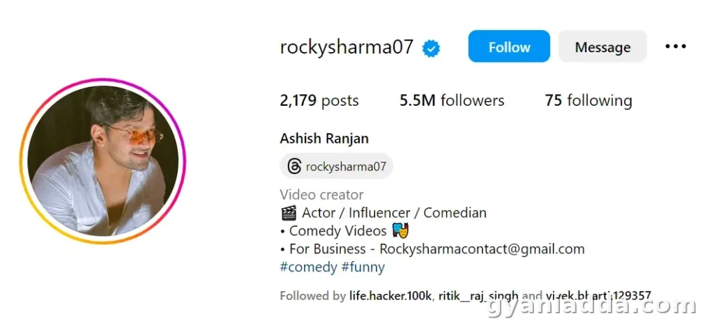 Rocky Sharma instgram