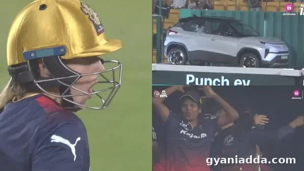 ELLYSE PERRY HAS BROKE THE GLASS OF THE CAR