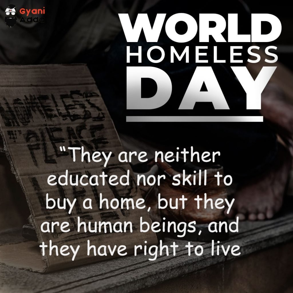 World Homeless Day (2022): Quotes, Wishes, Image, observed, Status 1