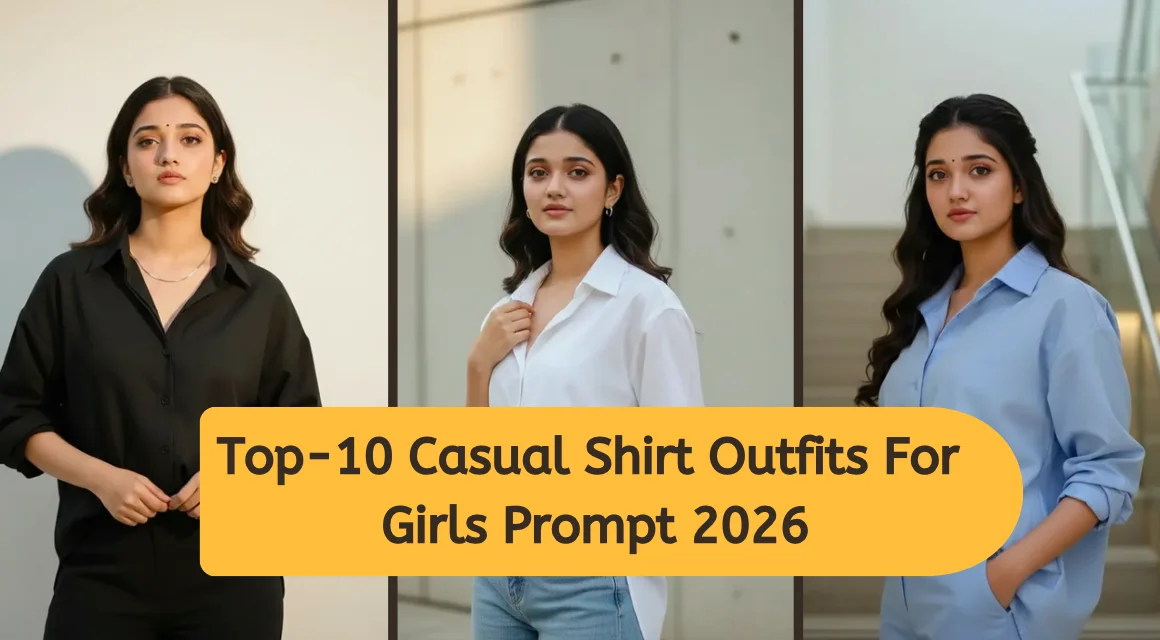 Casual Shirt Outfits For Girls Prompt